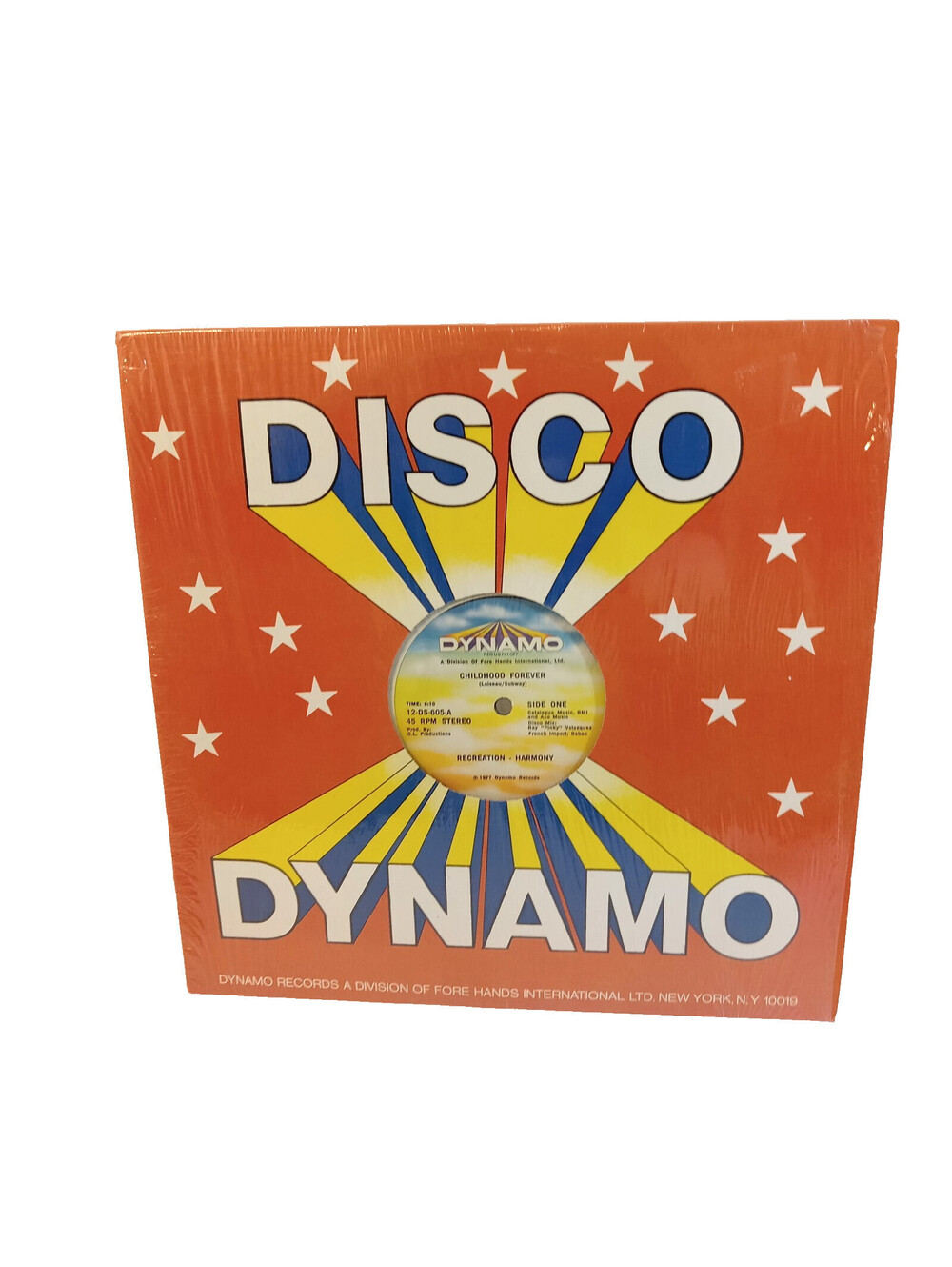 Dynamo Records Vinyl Album Disco Dynamo 45 RPM Childhood Forever In Stereo